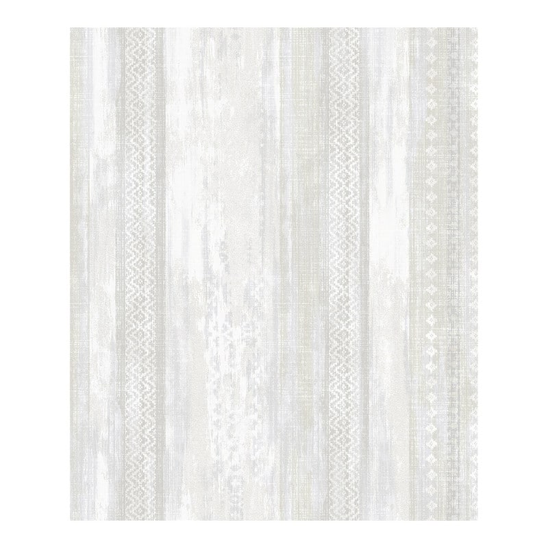 Advantage Blair Dove Ikat Stripe Wallpaper - 21 x 396 x 0.025