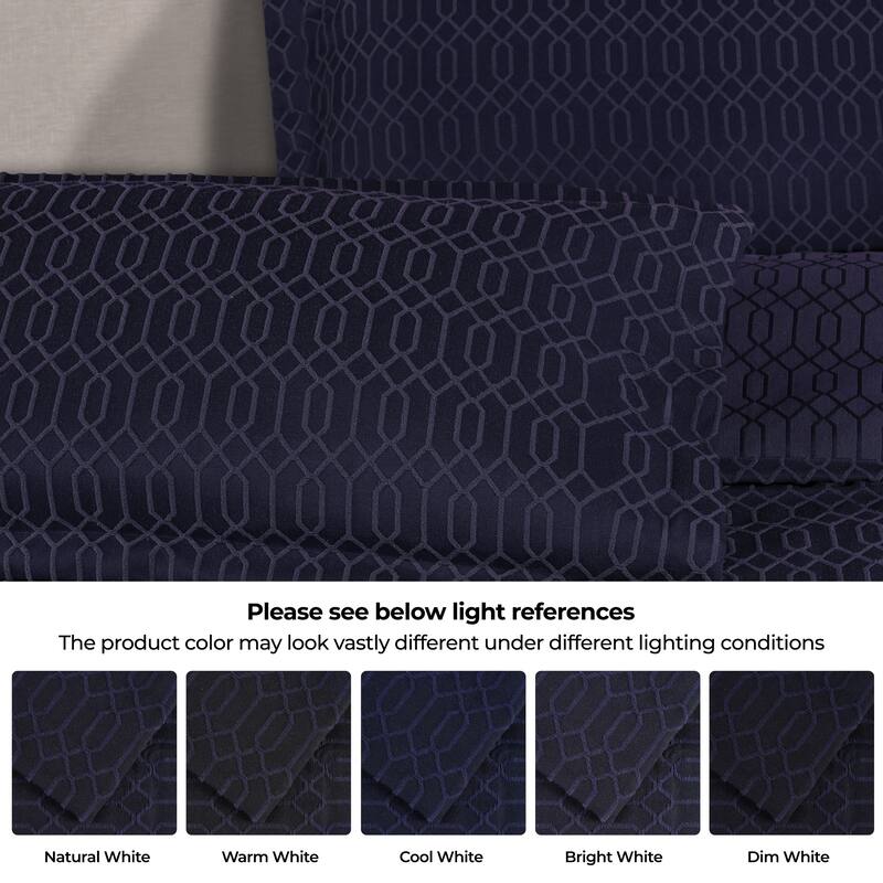 Superior Remi Jacquard Geometric Fringe Cotton Blend Bedspread Set