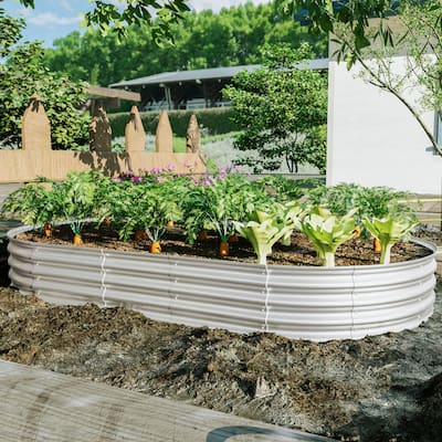 8x4x1ft Galvanized Planter Raised Garden Beds