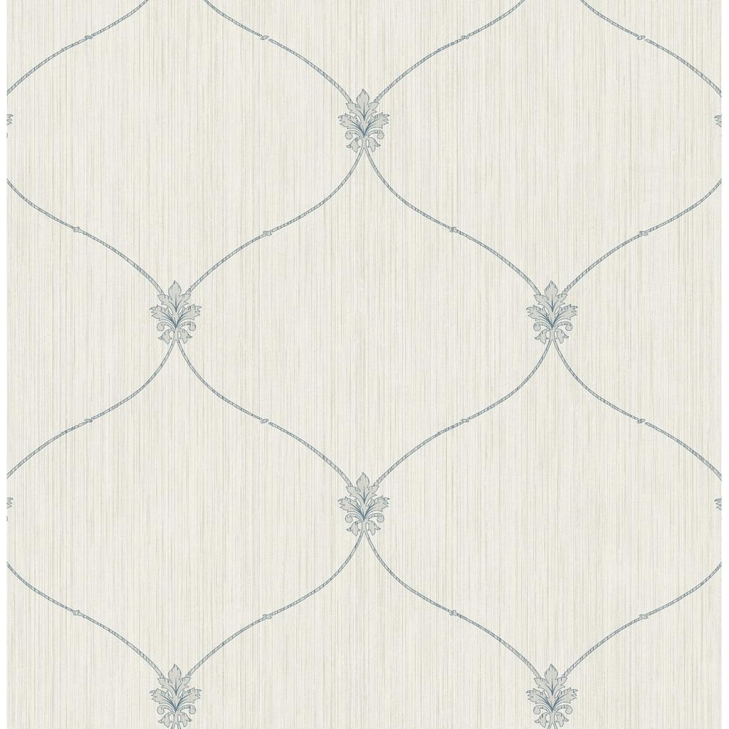 Seabrook Designs Lenox Hill Ogee Unpasted Wallpaper - 20.5 in. W x 33 ft. L