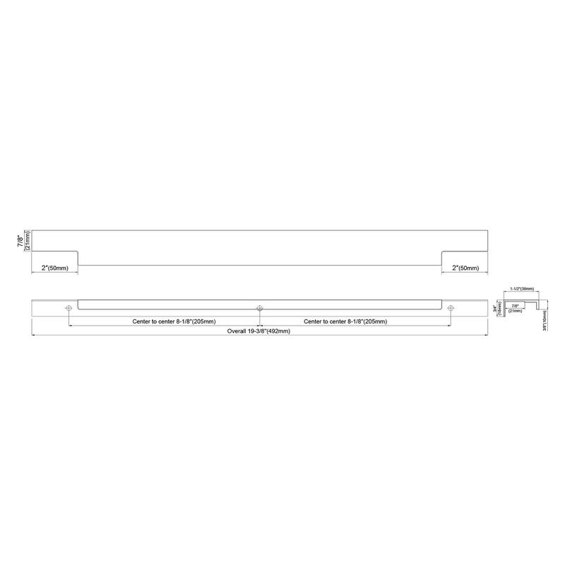 Dowell Series 3063 Handles (19.4", 8.125" CTC), 3 Pack