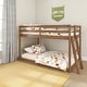 preview thumbnail 21 of 24, Now Furniture Low Bunk Bed for Kids, Twin over Twin Textured Pecan
