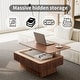 preview thumbnail 91 of 160, Modern Solid Wood Veneered Round/Oval/Rectangular Coffee Tea Table with Storage.