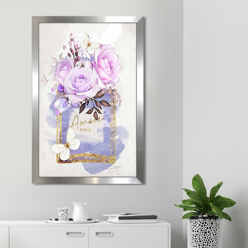 "Parfum, Flowers & Butterflies (Purple)" by Jodi Print on Acrylic