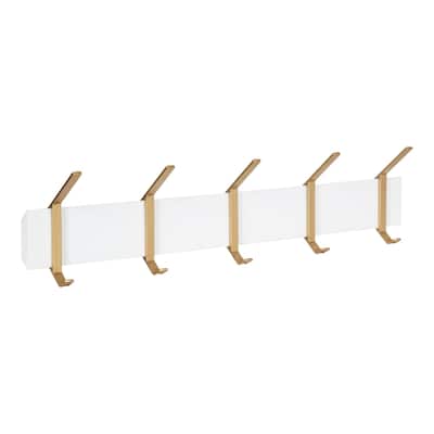 Kate and Laurel Rossmore Modern 5 Hook Shelf - 5 Hooks