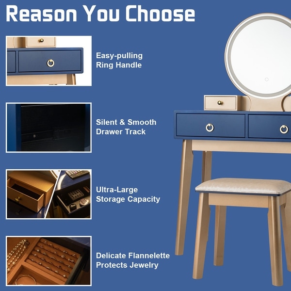 light wood makeup vanity