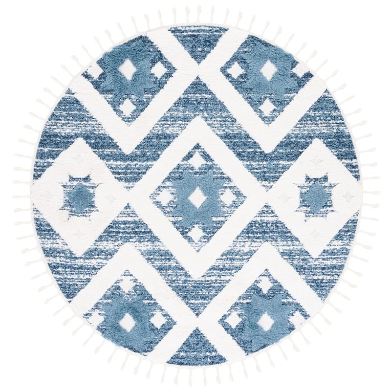 SAFAVIEH Moroccan Tassel Shag Nanke 2-inch Thick Rug
