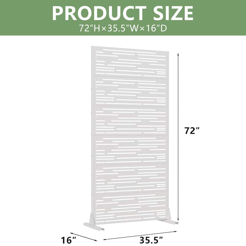 Shine Metal Privacy Screen Panel Free Standing