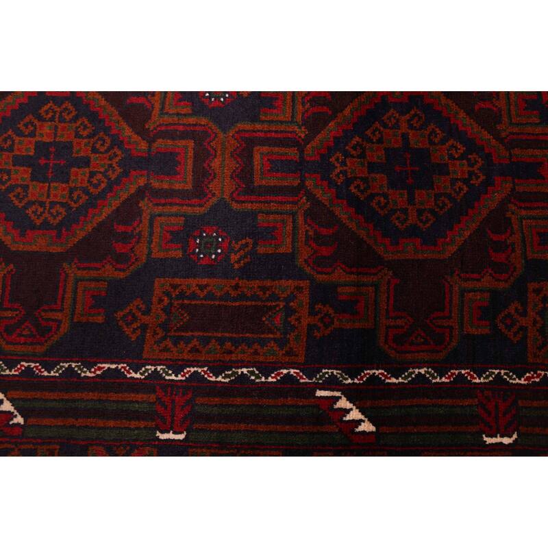 ECARPETGALLERY Hand-knotted Teimani Dark Navy Wool Rug - 3'7 x 6'4