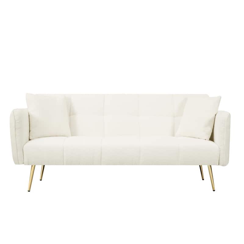 70 "Teddy Velvet Sofa Bed With Adjustable Armrests