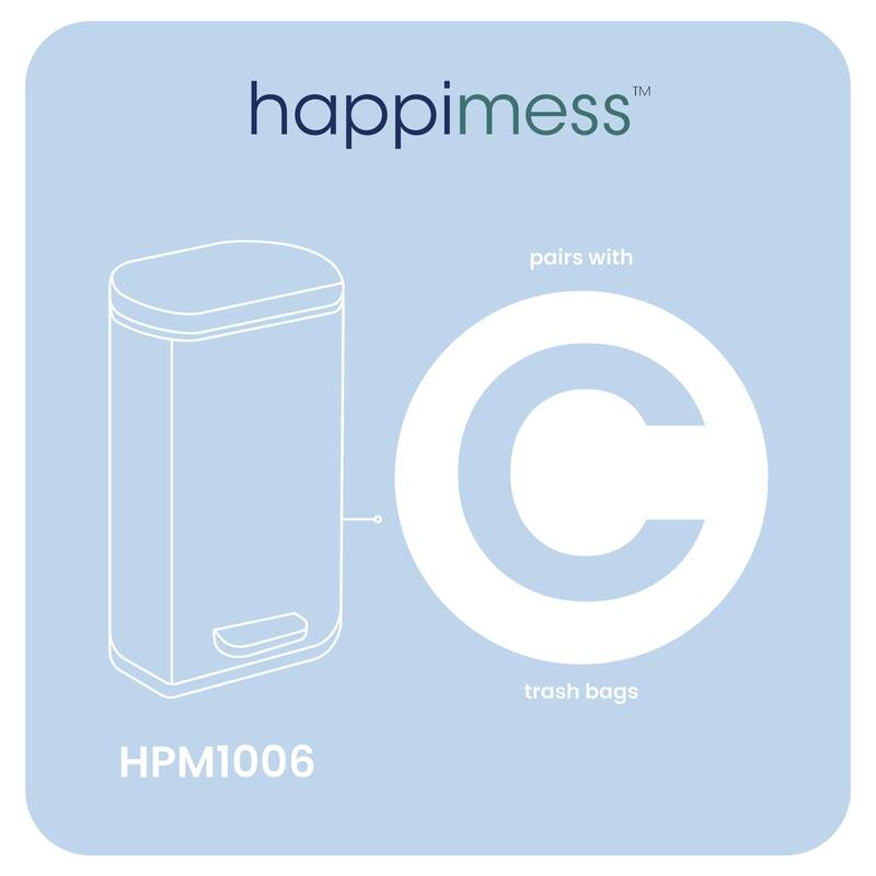 happimess 13-Gallon Trash Can with Soft-Close Lid and FREE Mini Trash Can