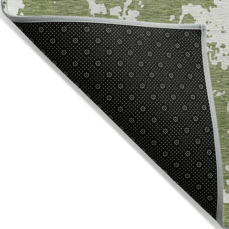 Machine Washable Indoor/ Outdoor Chantille Abstract Rug