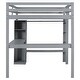 preview thumbnail 12 of 24, Wood Loft Bed Frame with Storage Shelves,1 Cabinet and 2 Drawers,Full Size