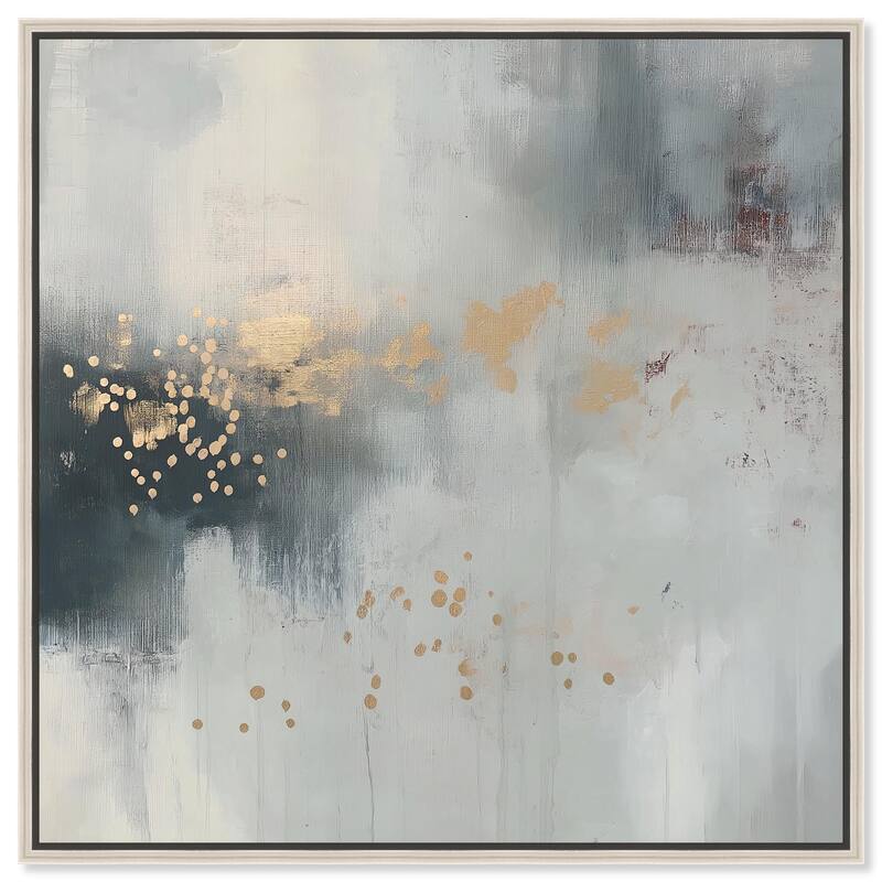 Silvered Hues and Gold II Canvas by Art Remedy - 24" x 24" - Silver
