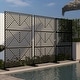 preview thumbnail 103 of 166, Outdoor Privacy Screen with Stand for Patio Garden Metal Fence Black - 012-Multidirectional Line