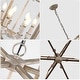preview thumbnail 9 of 7, CurveCurio 24" Rustic Wood Chandelier with Candle-Style Light Base and 70" Adjustable Chain for Dining Room Elegance