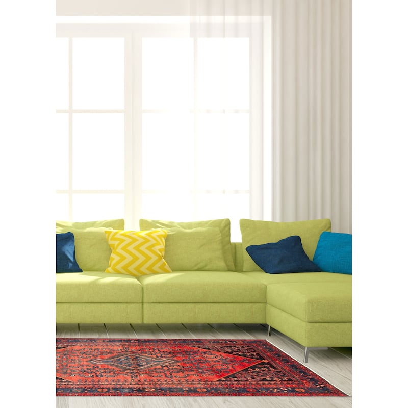 ECARPETGALLERY Hand-knotted Andelz Red Wool Rug - 4'1 x 6'7