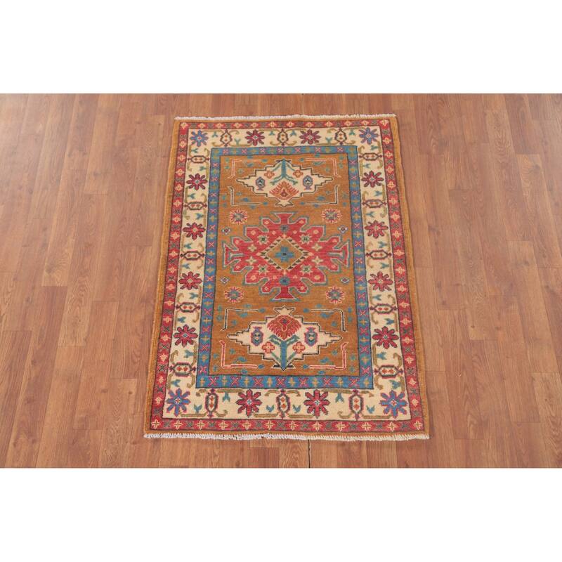 Kazak Oriental Foyer Rug Handmade Wool Carpet - 2'9" x 3'10"