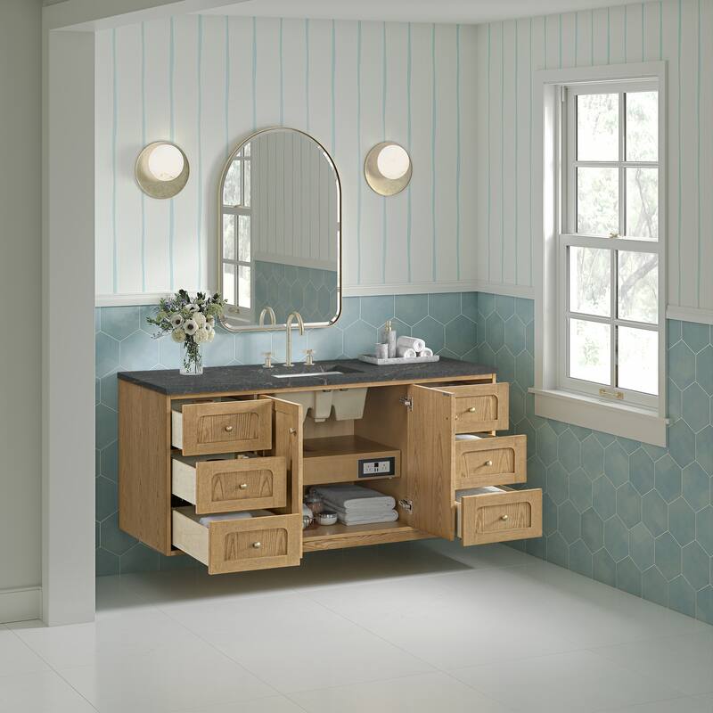 Laurent 60" Single Vanity, Light Natural Oak - 60S