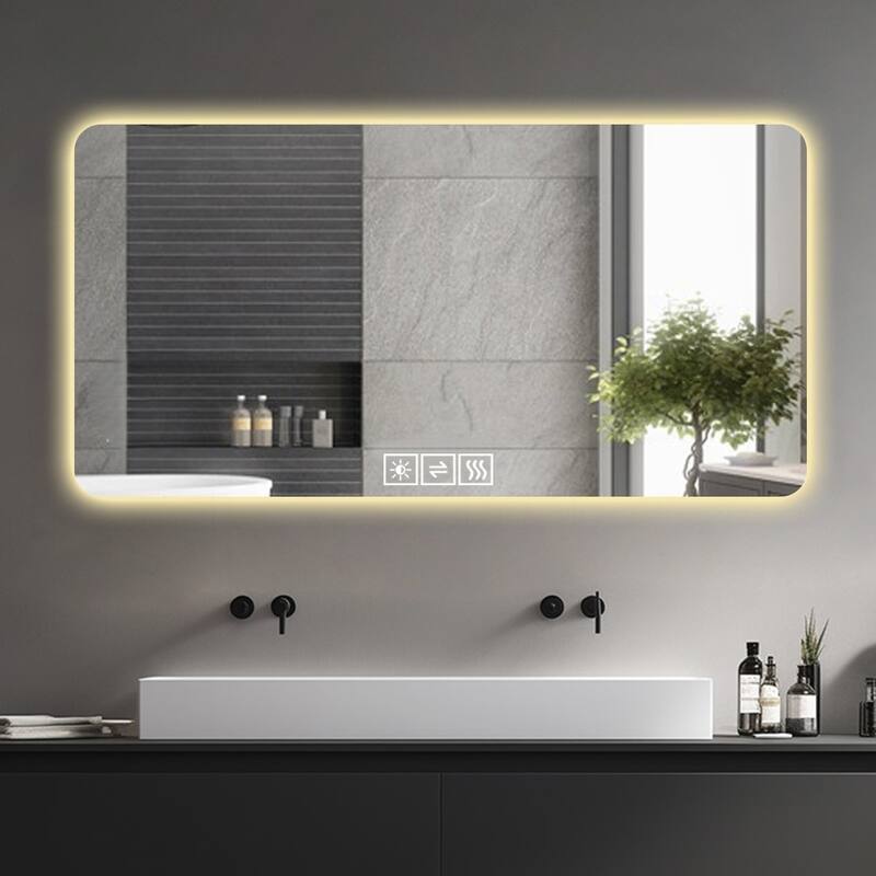 Wall mounted LED lighting mirror