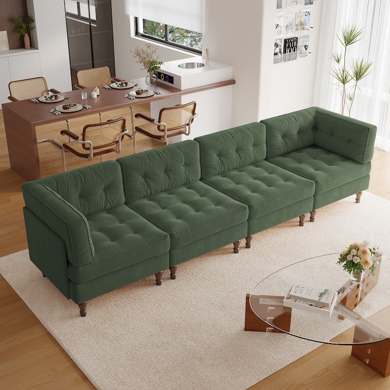 Madison Oversized Upholstered Corduroy Modular Sectional Sofa
