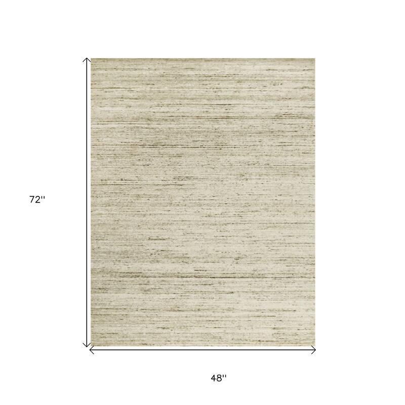 HomeRoots Striped Transitional Rectangle Area Rug