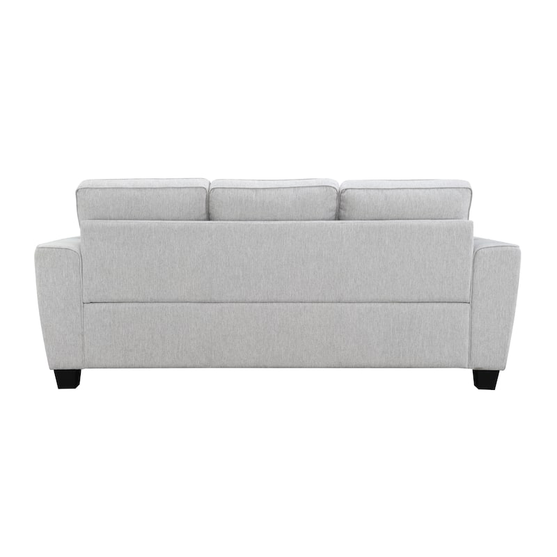 Furniture of America Maevy 2-Piece Taupe Chenille Sofa Set with Accent Pillows