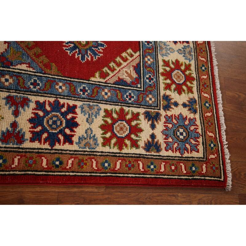 Oriental Orange Kazak Area Rug Hand-Knotted Bedroom Wool Carpet - 3'11" x 6'0"