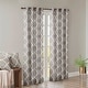 preview thumbnail 34 of 83, Madison Park Westmont Fretwork Print Grommet Top Window Single Curtain Panel