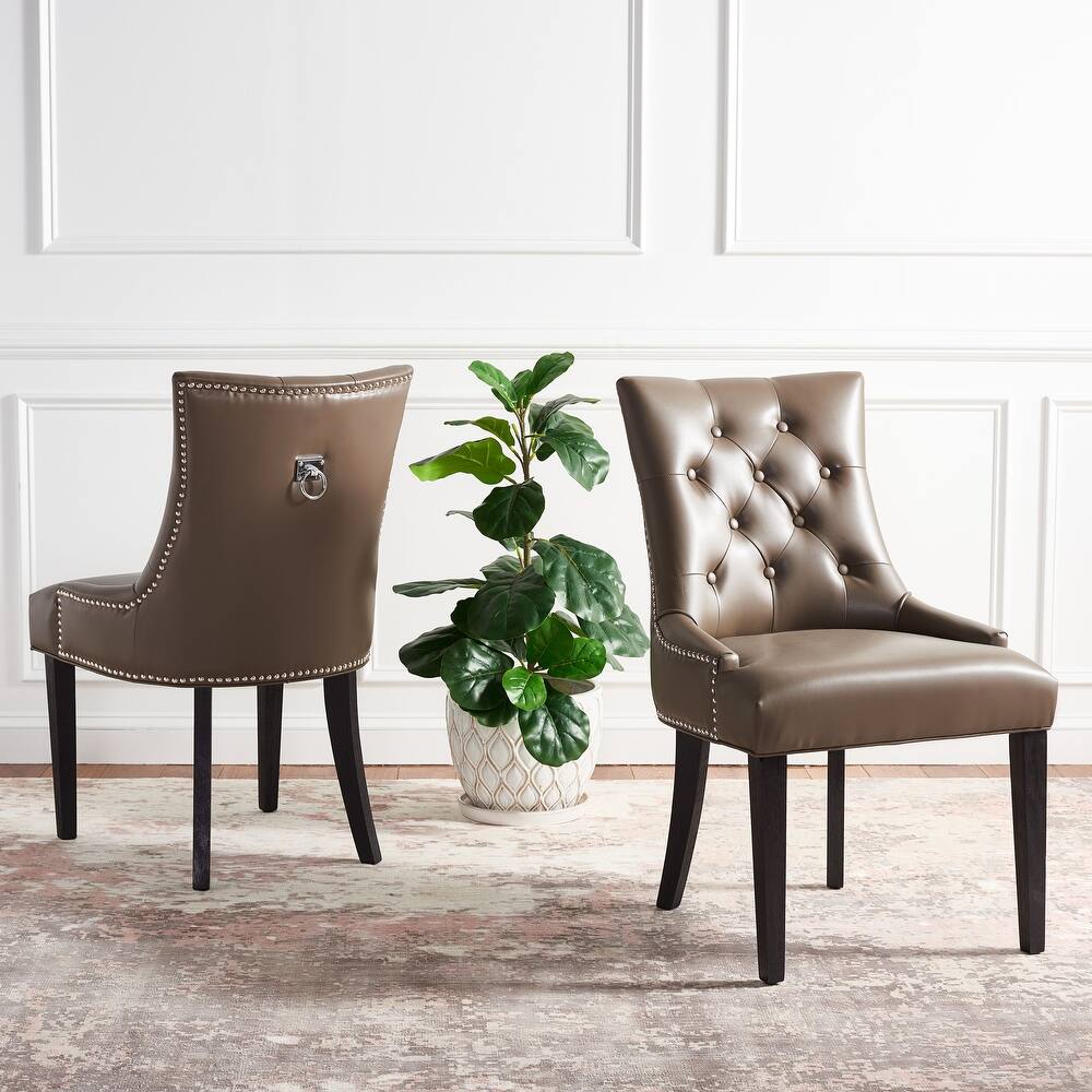 SAFAVIEH Chelsey Grey Ring Dining Chair (Set of 2) - 22" x 25.6" x 36.4" - 22"W x 25"D x 36"H