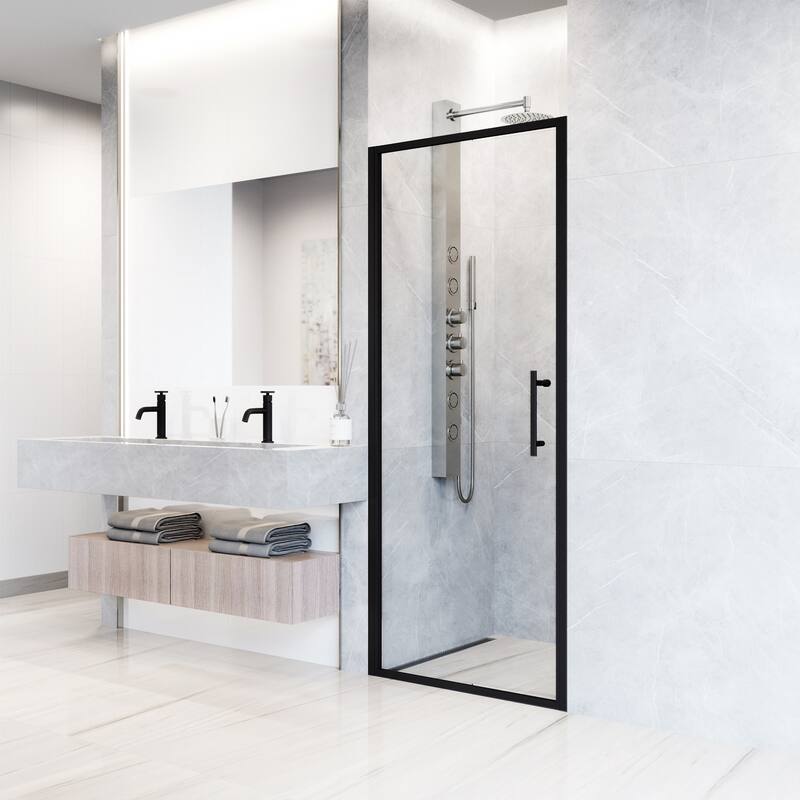 Vigo VG6079CL3276 Astoria 76" High x 32" Wide Pivot Framed Shower Door