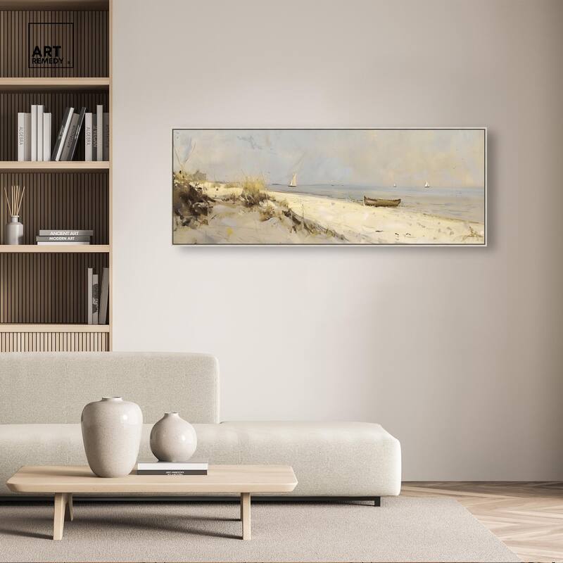 By the Sea Panoramic Canvas by Art Remedy