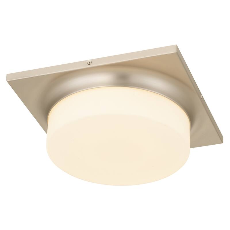 Aura 13" Brushed Nickel LED Flush Mount Ceiling Light