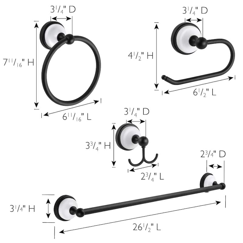 Design House 188425 Savannah 4 Piece Bathroom Package with 26-1/2"