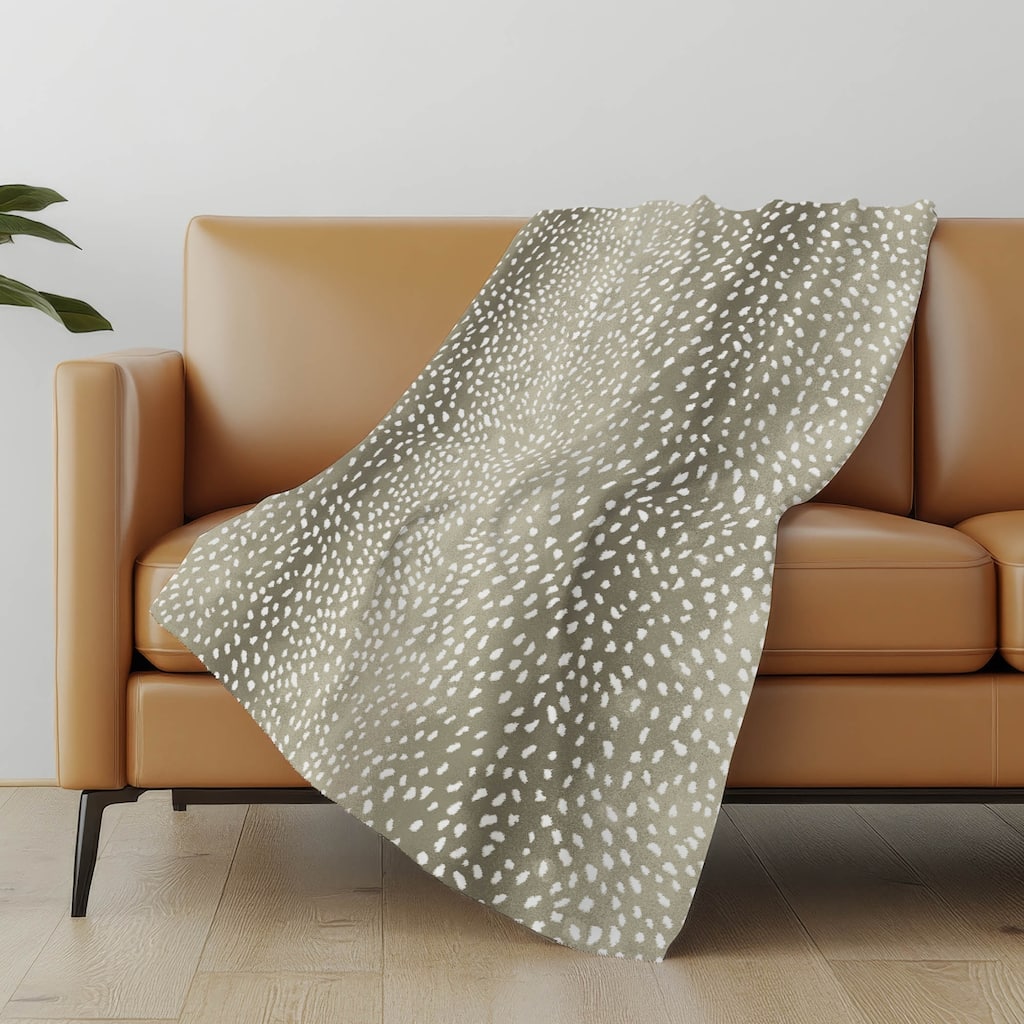Premium Machine Washable ASB44 Antelope Print Sherpa Throw Blanket