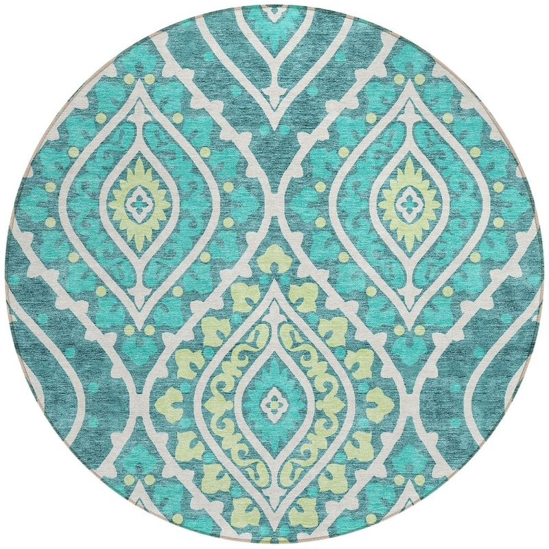 HomeRoots Floral Transitional Rectangle Outdoor Rug