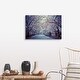 preview thumbnail 17 of 28, Great Big Canvas "Cherry blossoms in Central Park's in New York City." Muted Blue Black Wrapped Canvas Print Wall Artwork
