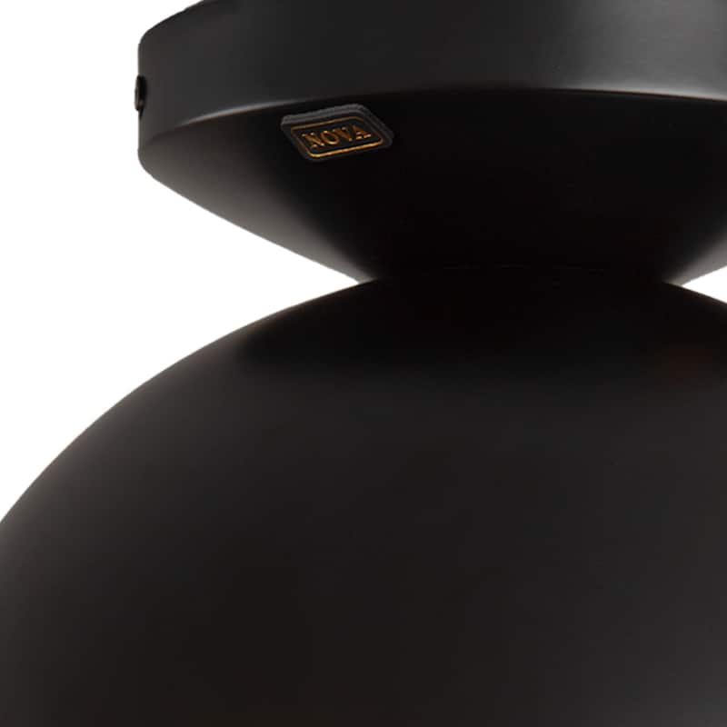 Luna Bella Pendant Light Small - Matte Black, Weathered Brass