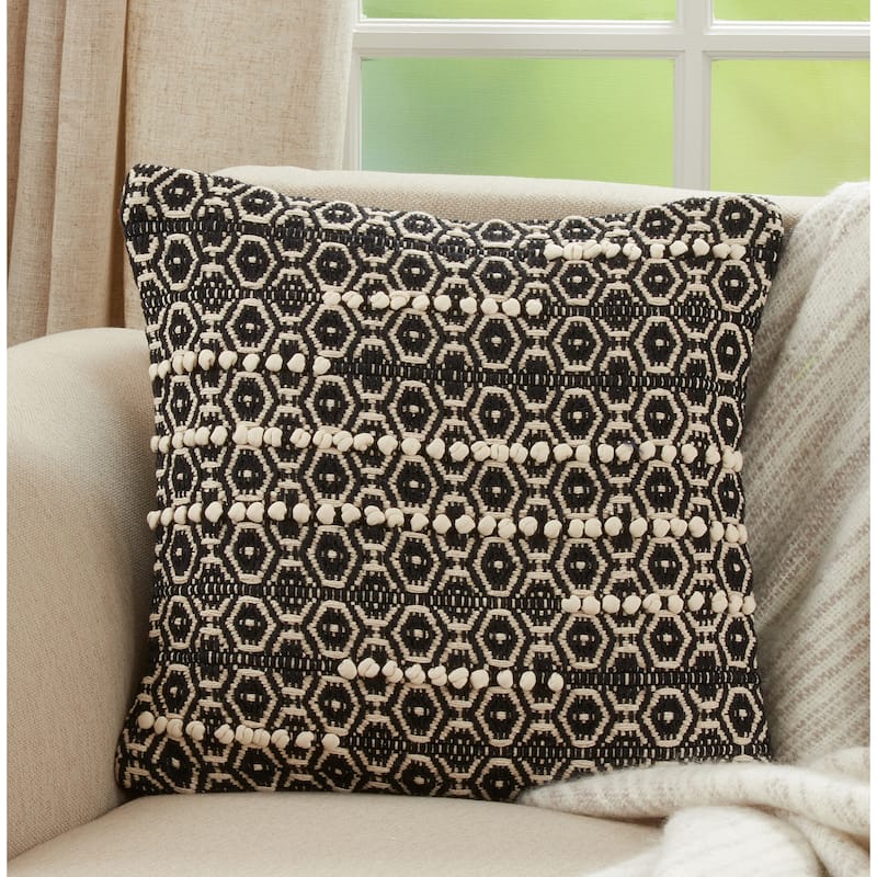 Throw Pillow With Dual-Tone Moroccan Design