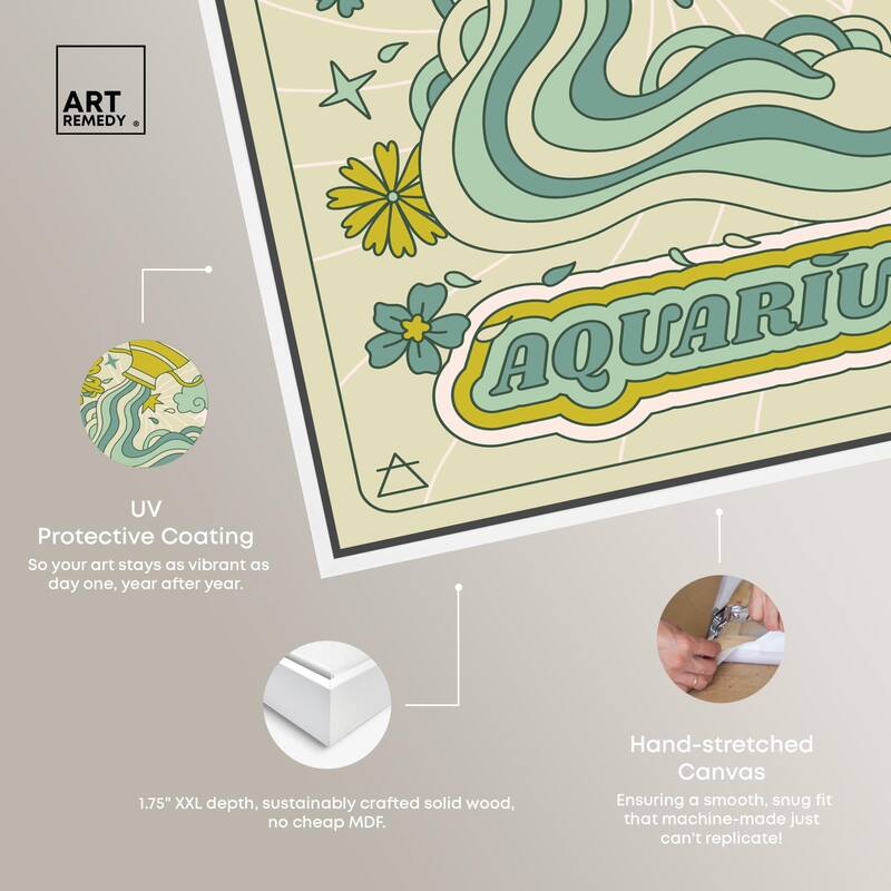 Aquarius Stars Card Canvas by Art Remedy