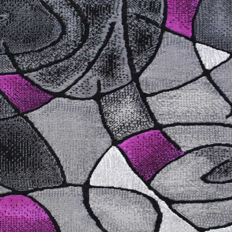 Modern Olefin Accent Area Rug - Abstract Pattern