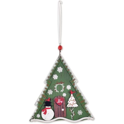 Green Tree Ornament -Set of 2