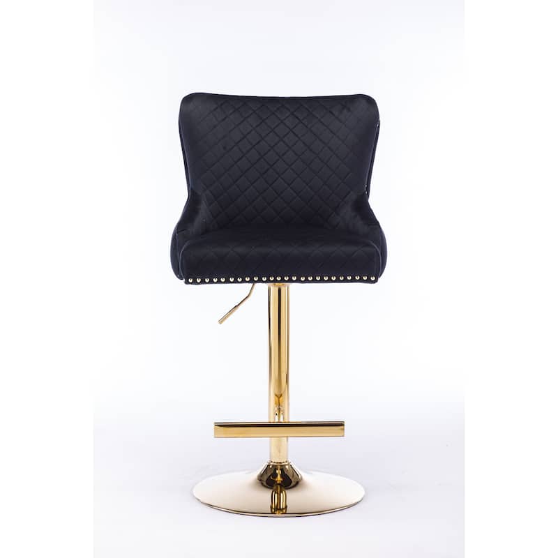 Ostweer Furniture Velvet Adjustable Bar Chair Sto - Beige