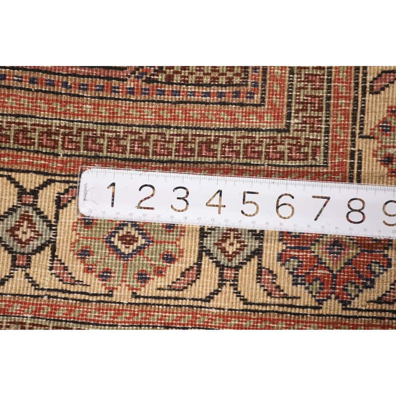 Geometric Anatolian Vintage Runner Rug Hand-Knotted Wool Carpet - 3'1" X 9'10"