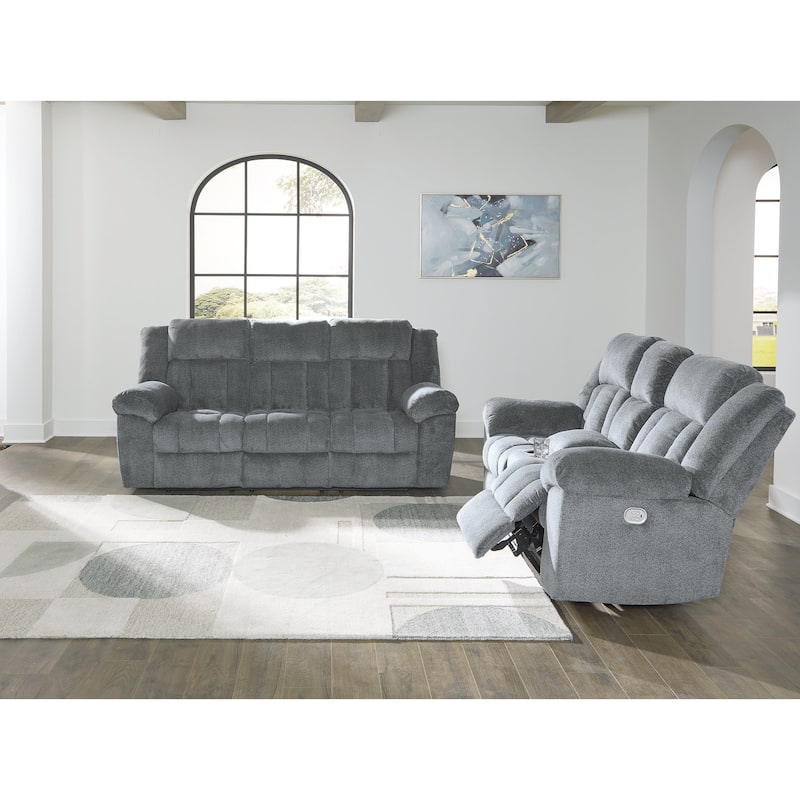 Signature Design by Ashley Tip-Off 2-Piece Upholstery Package - 91" W x 42" D x 45" H - Gray
