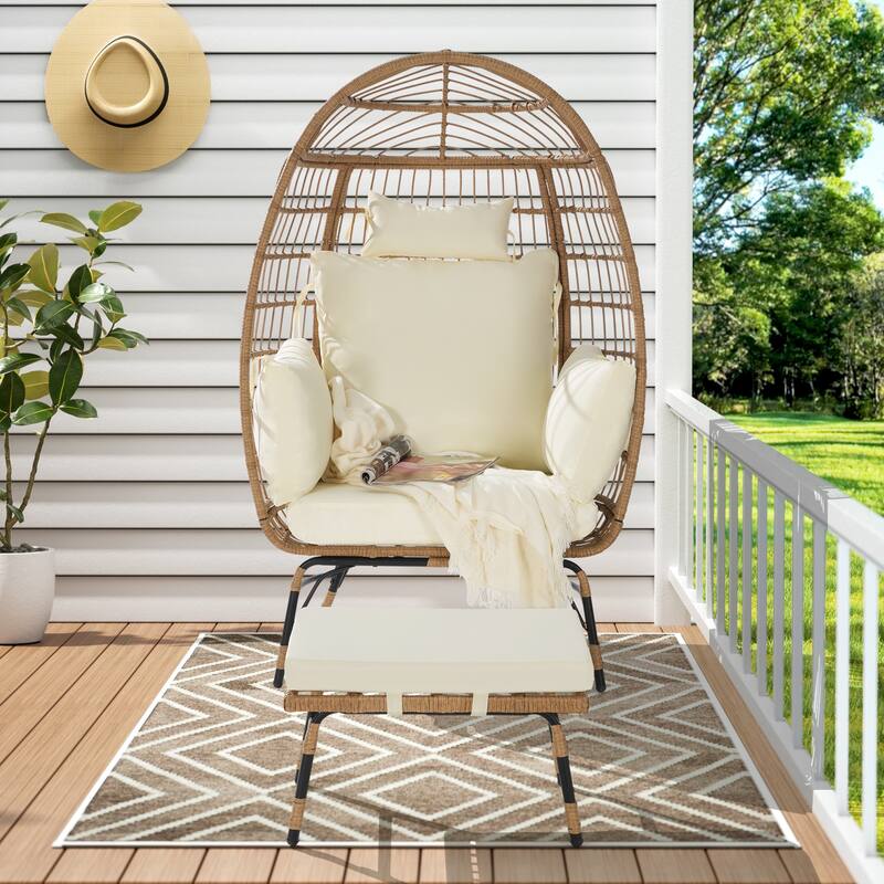Wicker Egg Chair (Excluding the table)