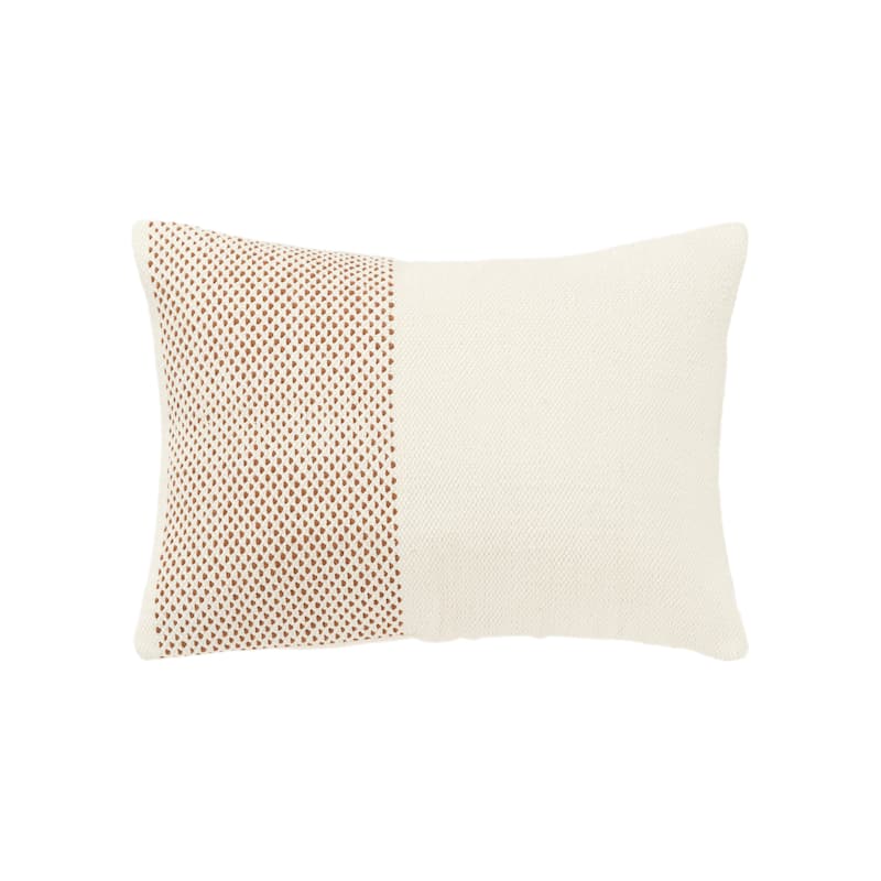 Rizzy Home Transitional Natural Decorative Pillow Cover 14"x20" - Natural/Camel