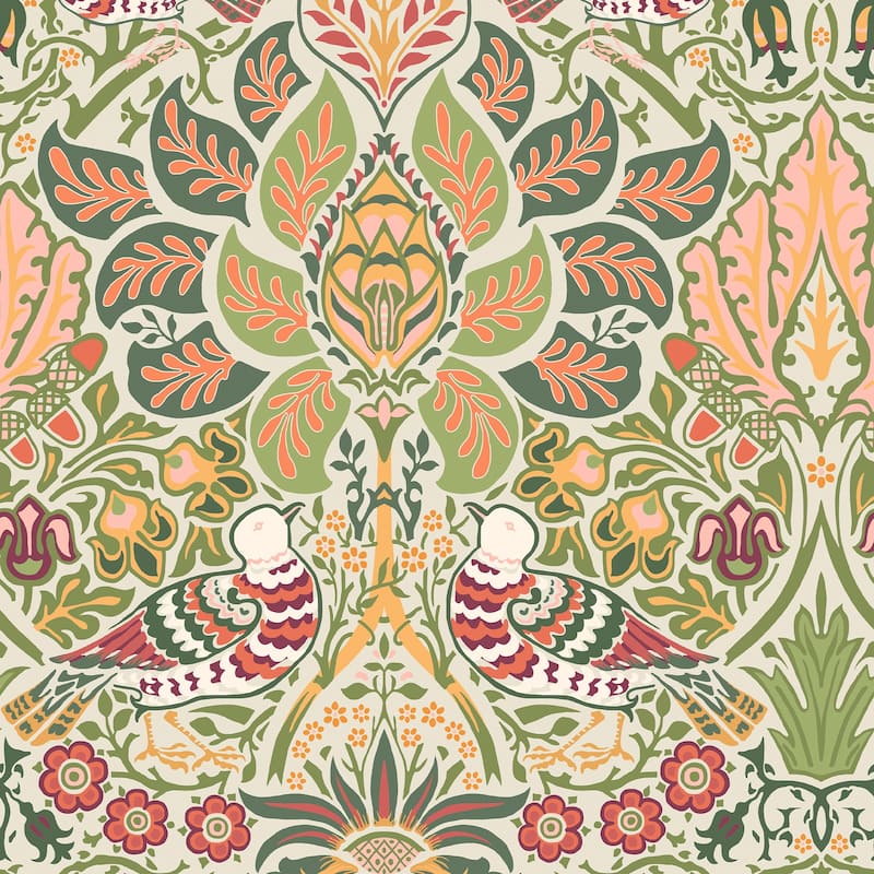 William Morris Dove & Rose Olive Wallpaper
