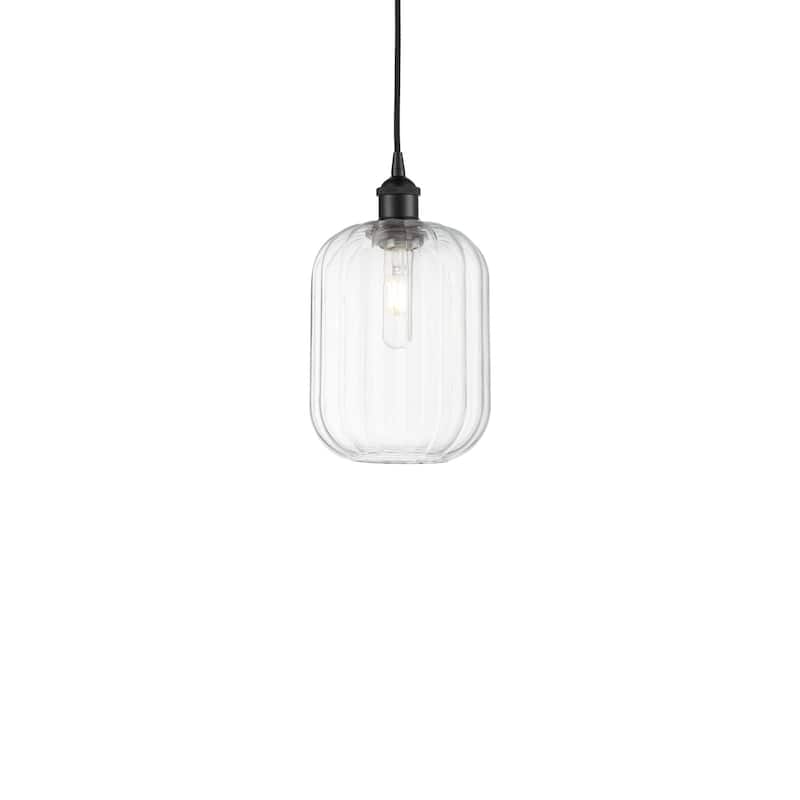 Innovations Lighting 616-1P-12-7 Preston Pendant Preston 7" Wide Mini - Matte Black / Clear