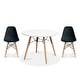 preview thumbnail 1 of 25, Kids Table and Chair Set Modern Toddler Furniture with Round Table and Armless Chairs Eiffel Wooden Legs Dining or Playroom Use Black